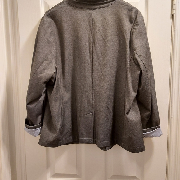 Land's End Ponte Knit Grey Blazer - Picture 2 of 6